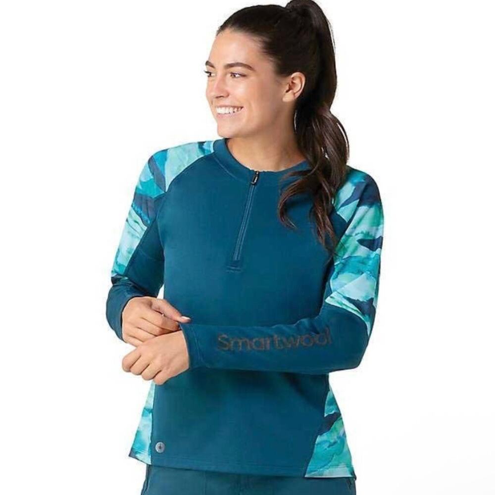 Smartwool Women's Mountain Bike Long Sleeve Jersey Twilight Blue L